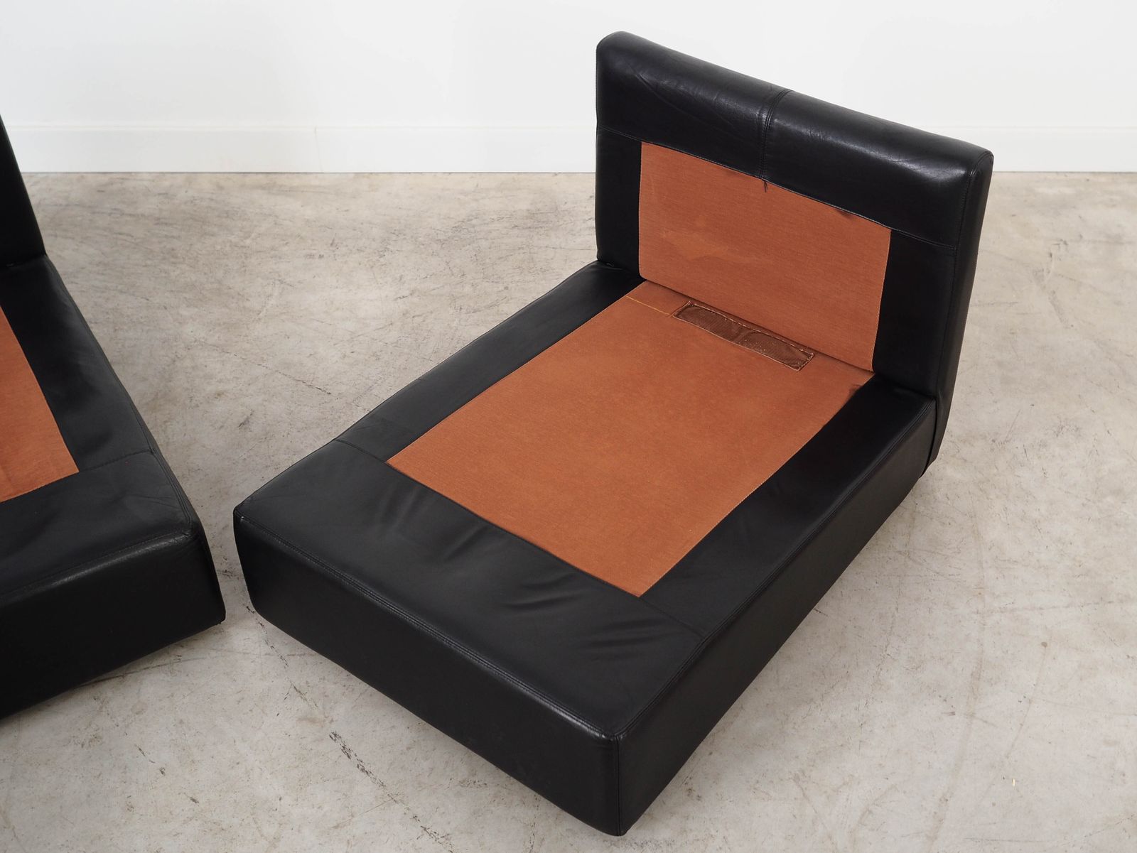 Furniture Modular Leather Sofa, Italian Design, 1970s, Made In Italy photo