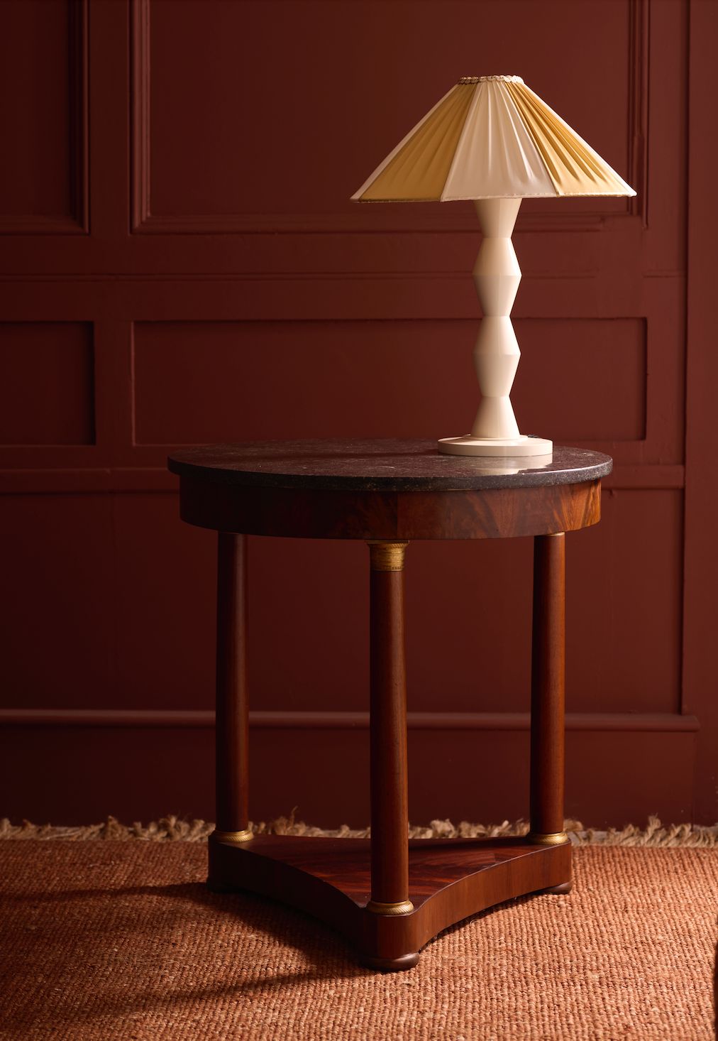 The Fitz Hand Turned Wood Ivory Table Lamp photo furniture