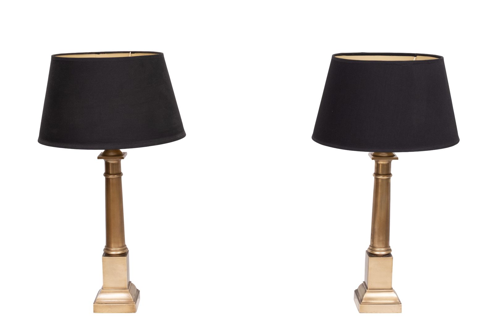 A Set Of Two Bronze Doric Column Table Lamps 1960s France photo furniture