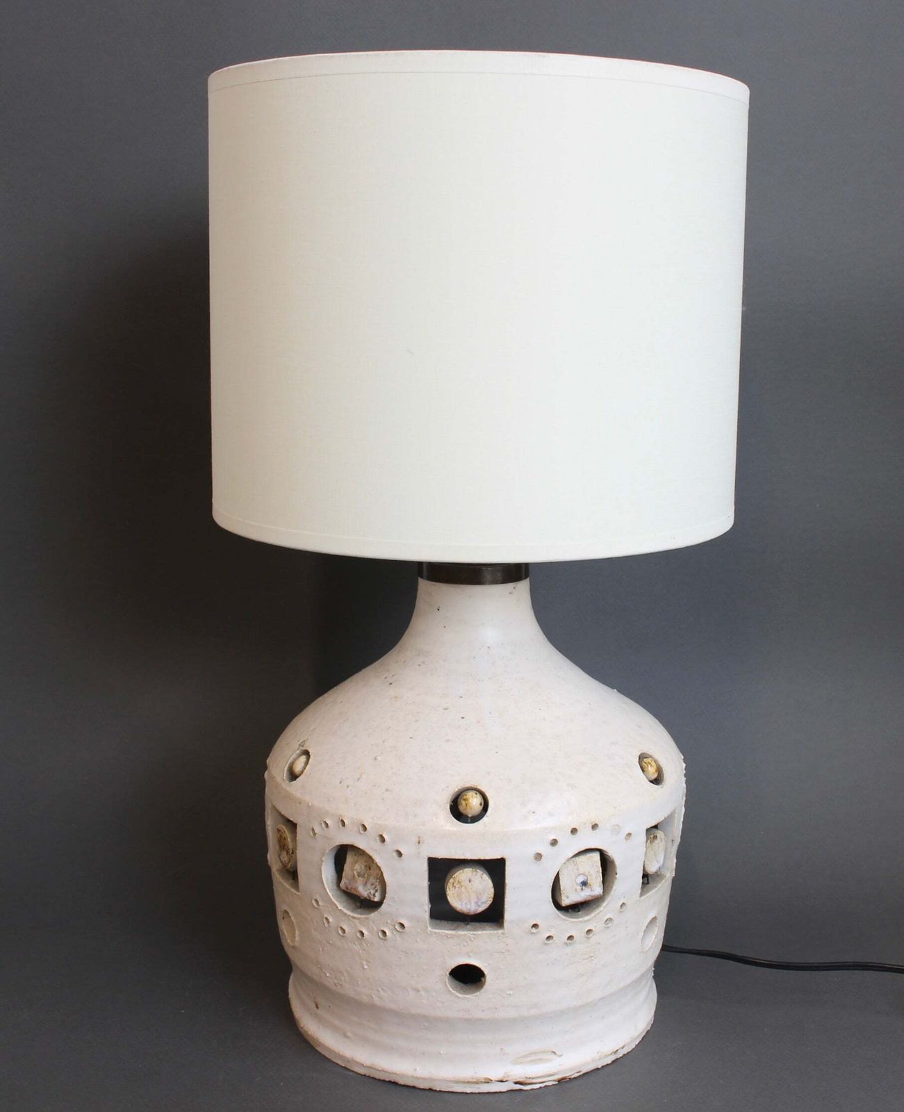 Vintage French Ceramic Table Lamp Attributed To Georges Pelletier (Circa 1970s)
