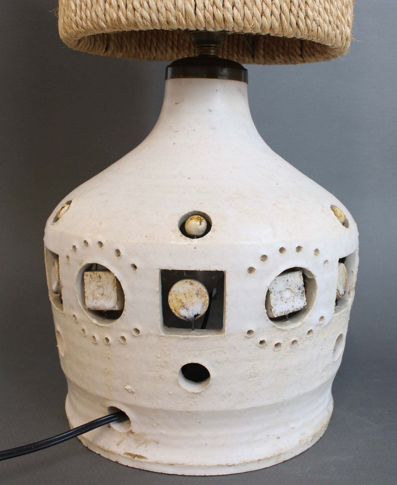 Vintage French Ceramic Table Lamp Attributed To Georges Pelletier (Circa 1970s) photo vintage