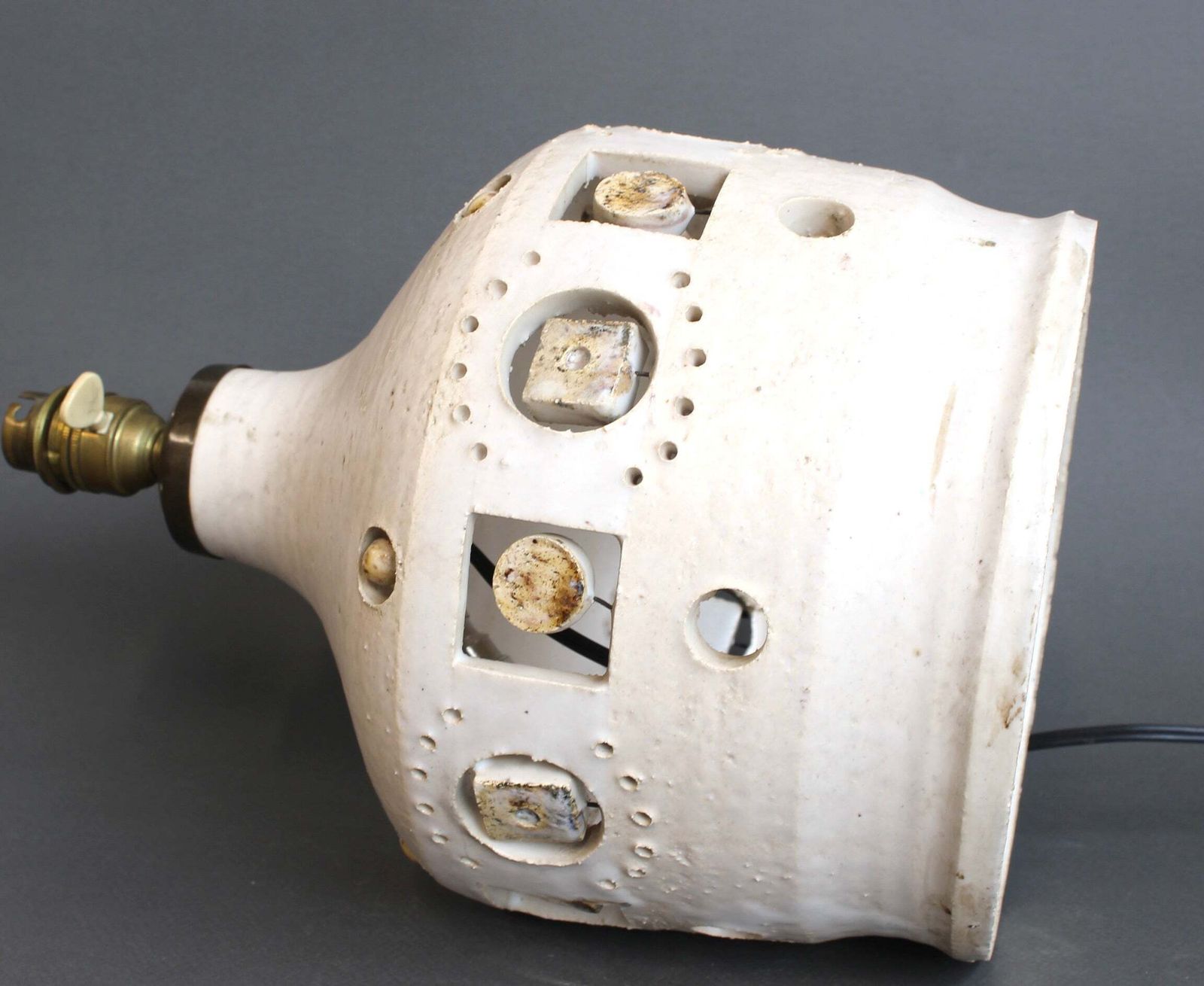 photo vintage Vintage French Ceramic Table Lamp Attributed To Georges Pelletier (Circa 1970s)