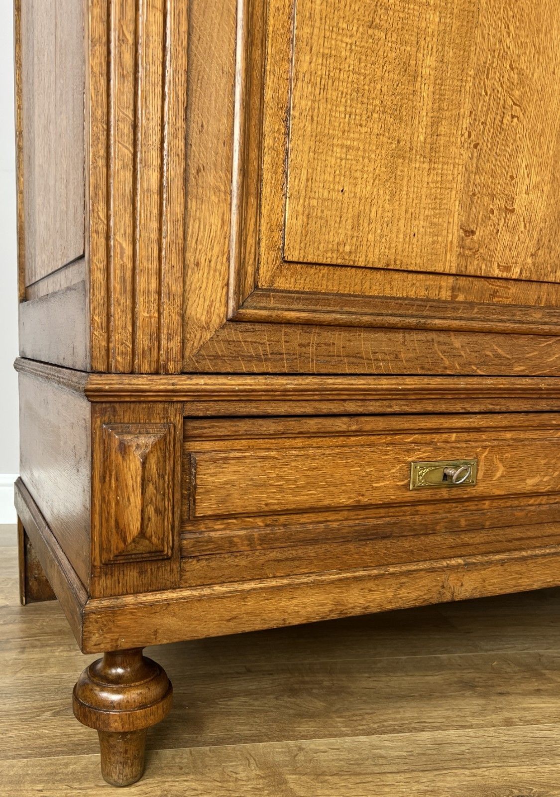 Wardrobe Antique French Style Oak Two Door Carved Armoire Cabinet Lot 6143 photo buy