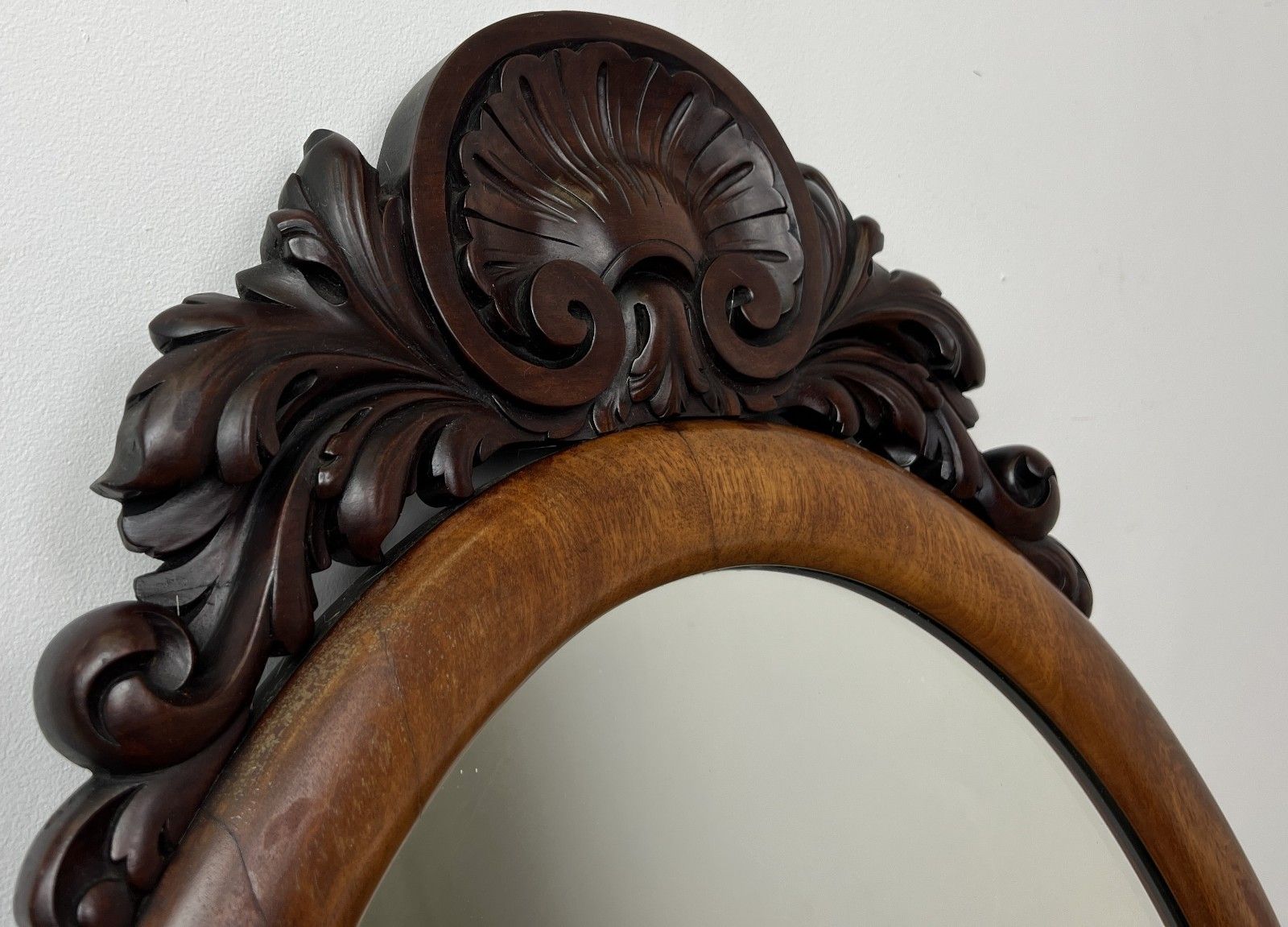 Mirror Antique French Walnut Ornate Wall Mirror Decorative Frame Lot 6135 photo for sale