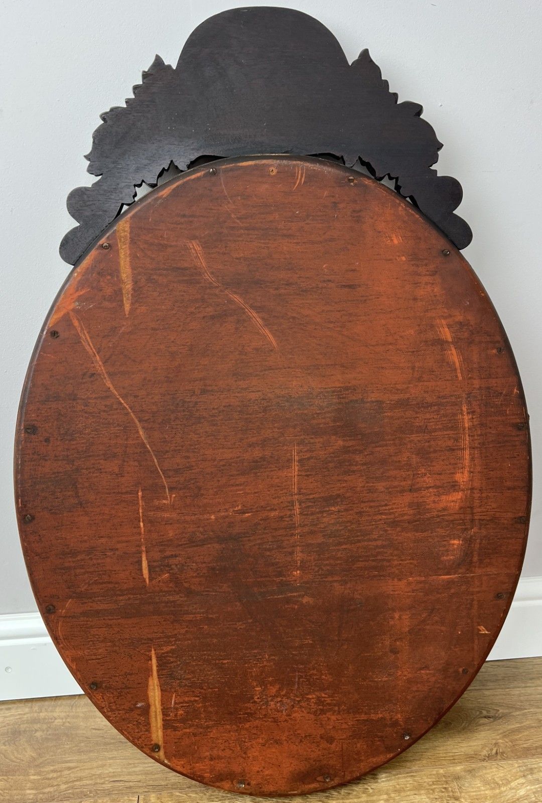 Home Decor Mirror Antique French Walnut Ornate Wall Mirror Decorative Frame Lot 6135 photo
