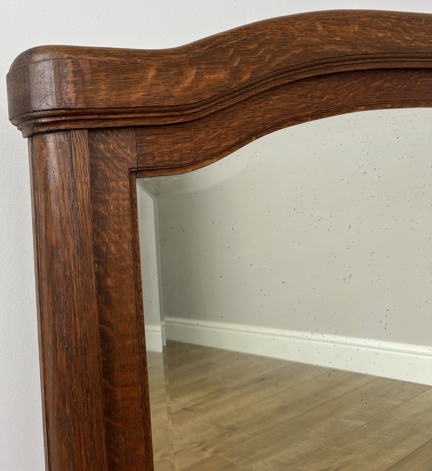 Mirror Antique French Style Oak Wall Mirror Carved Decorative Frame Lot 6141 photo 249.0