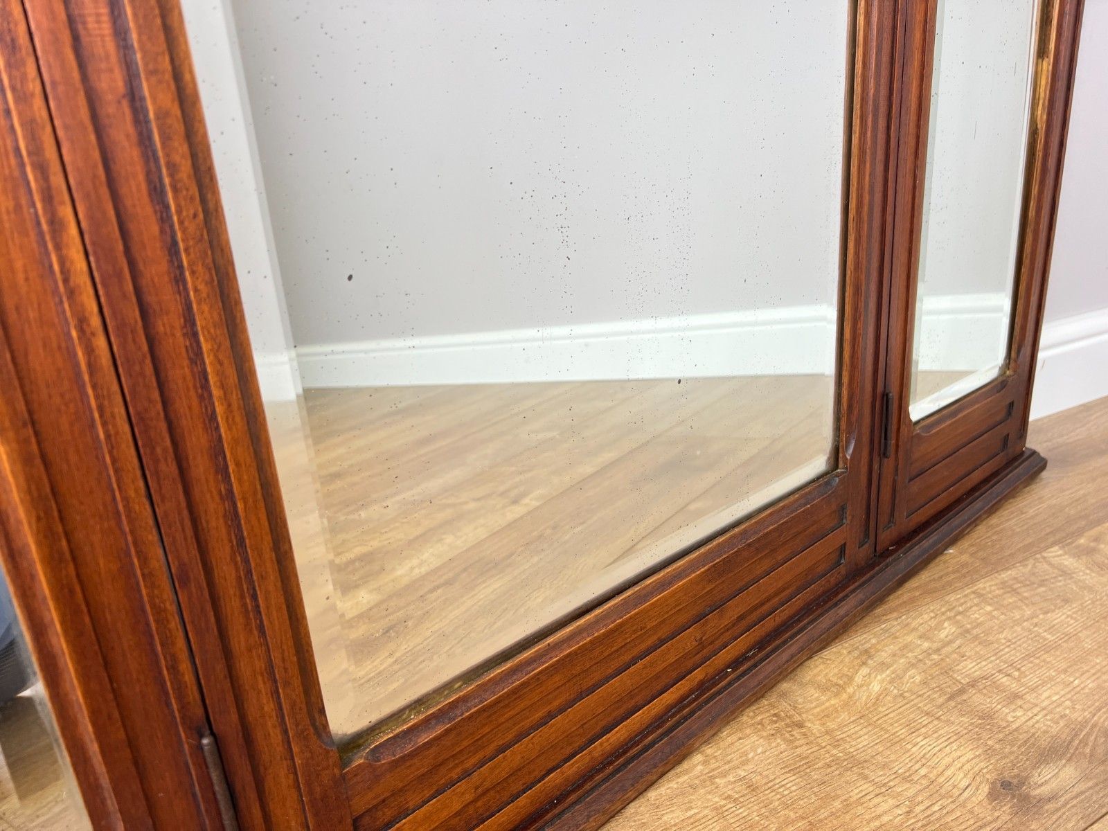Mirror Antique French Style Walnut Triple Folding Dressing Table Mirror Lot 6139 photo buy
