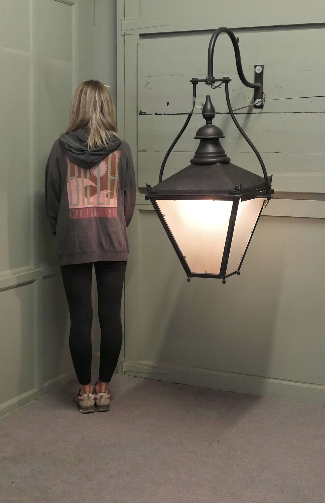 Huge Painted Copper Wall Lantern 4ft4” High This Is An Enormous Copper Wall Lantern