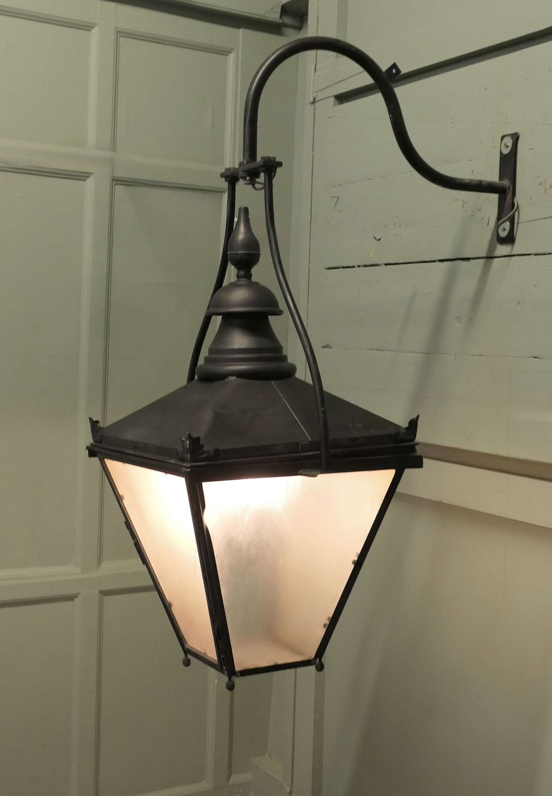 Huge Painted Copper Wall Lantern 4ft4” High This Is An Enormous Copper Wall Lantern photo 1500.0