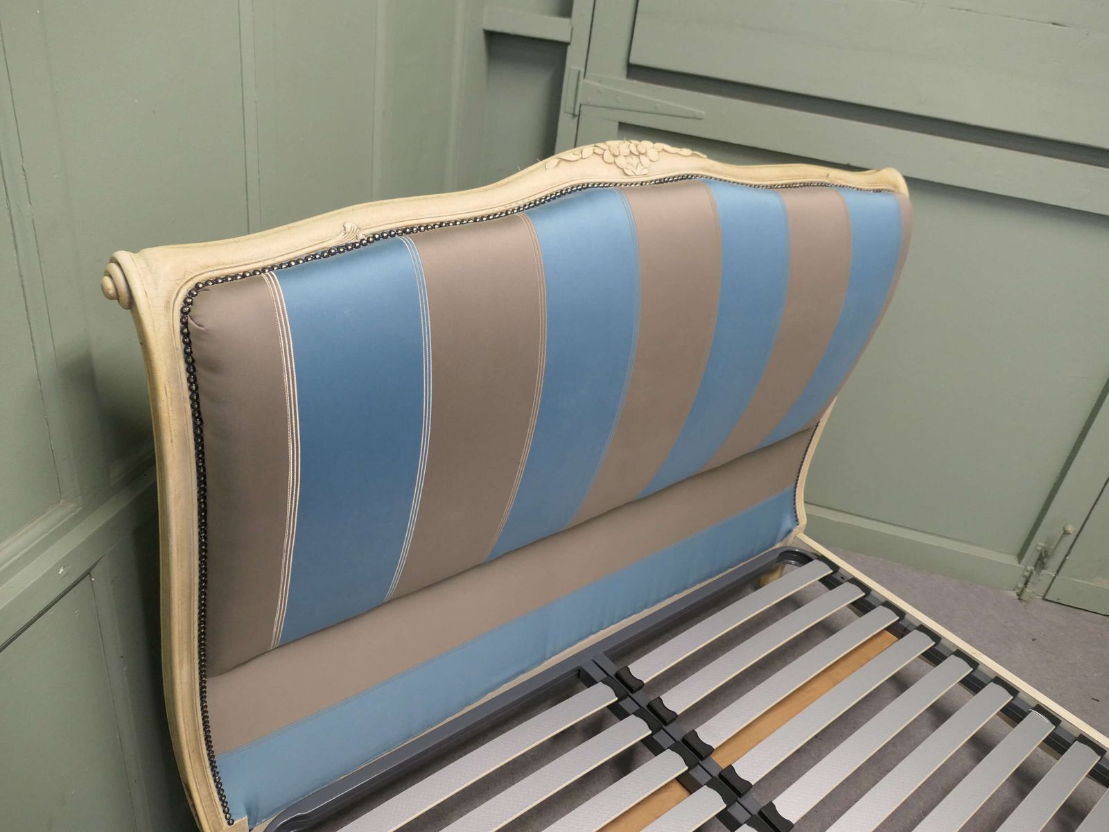 French Silk Upholstered Château Double Bed photo buy