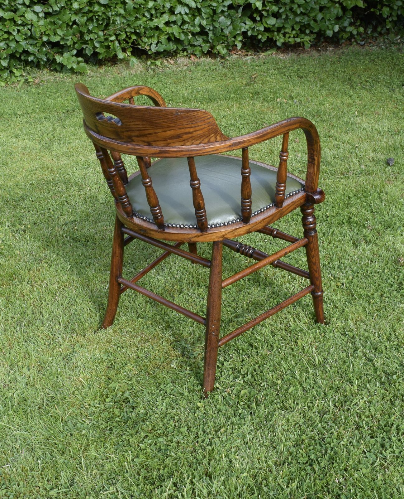 Early 20th Century Oak Desk Chair photo vintage