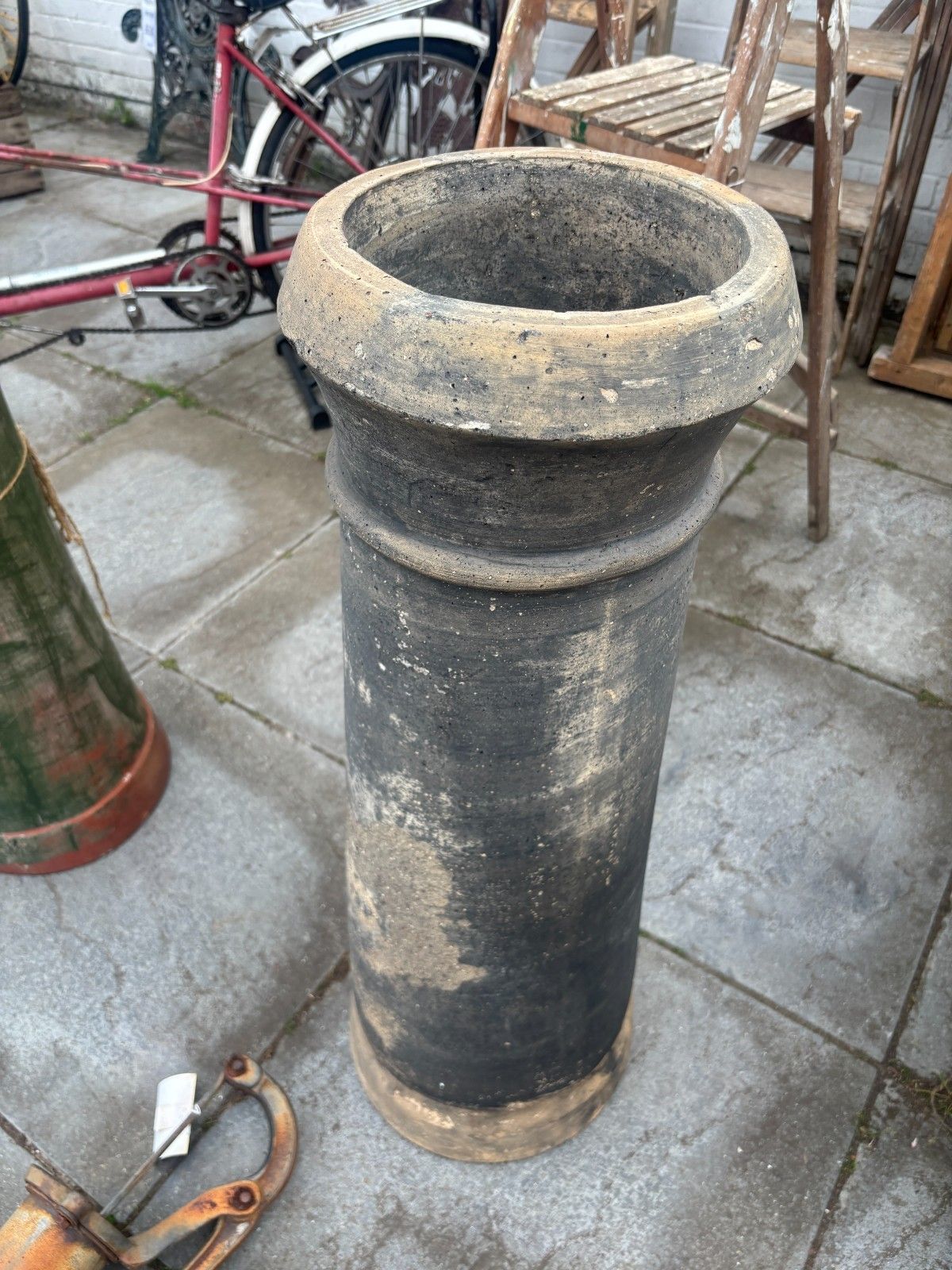 Antique Large Terracotta Chimney Pot photo vinterior
