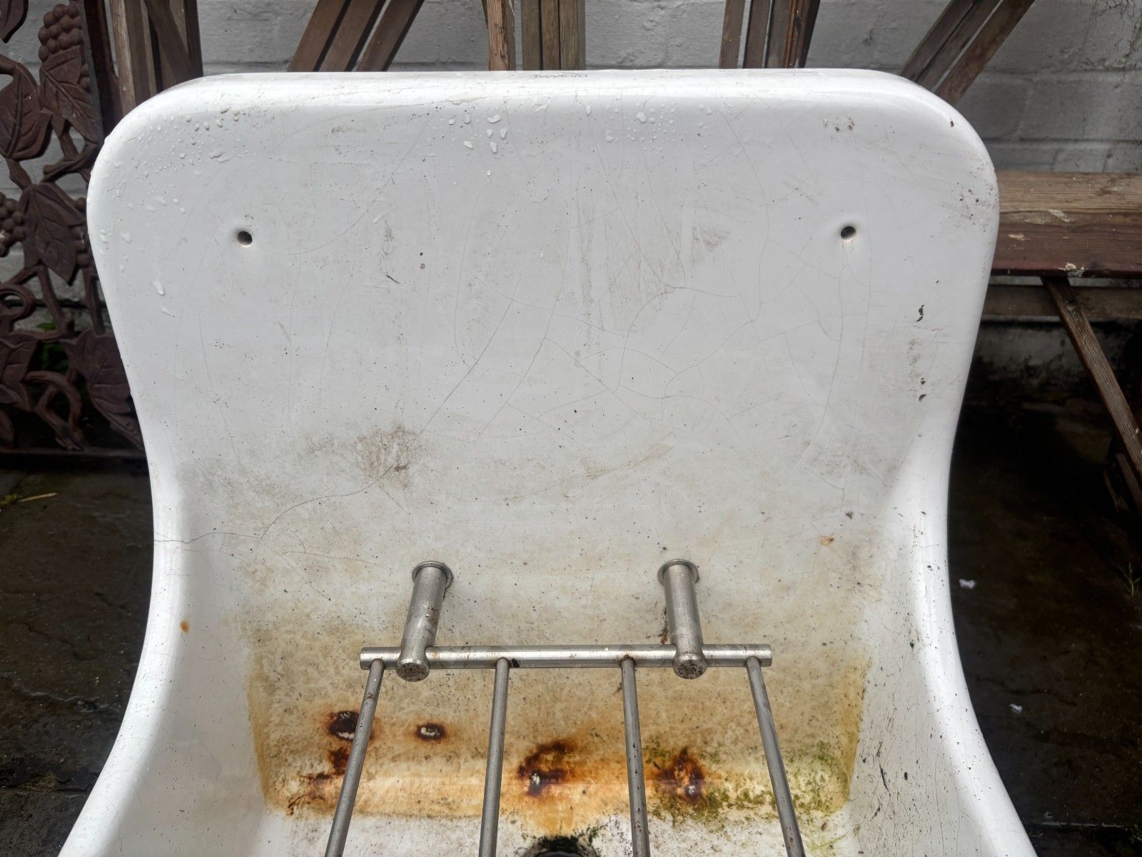 Vintage Twyford Sola Fireclay White Cleaner Sink With Grate photo Home Decor