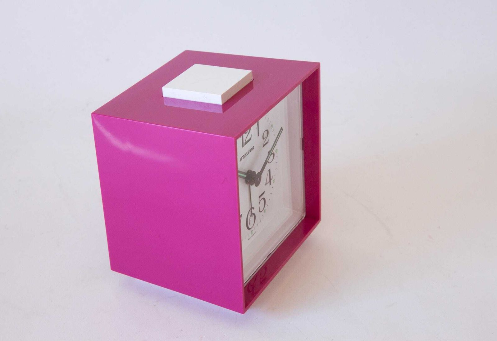 Nos Space Age Staiger Desk Alarm Clock Table Panton Germany Plastic New Mechanical 1970s. photo 179.0