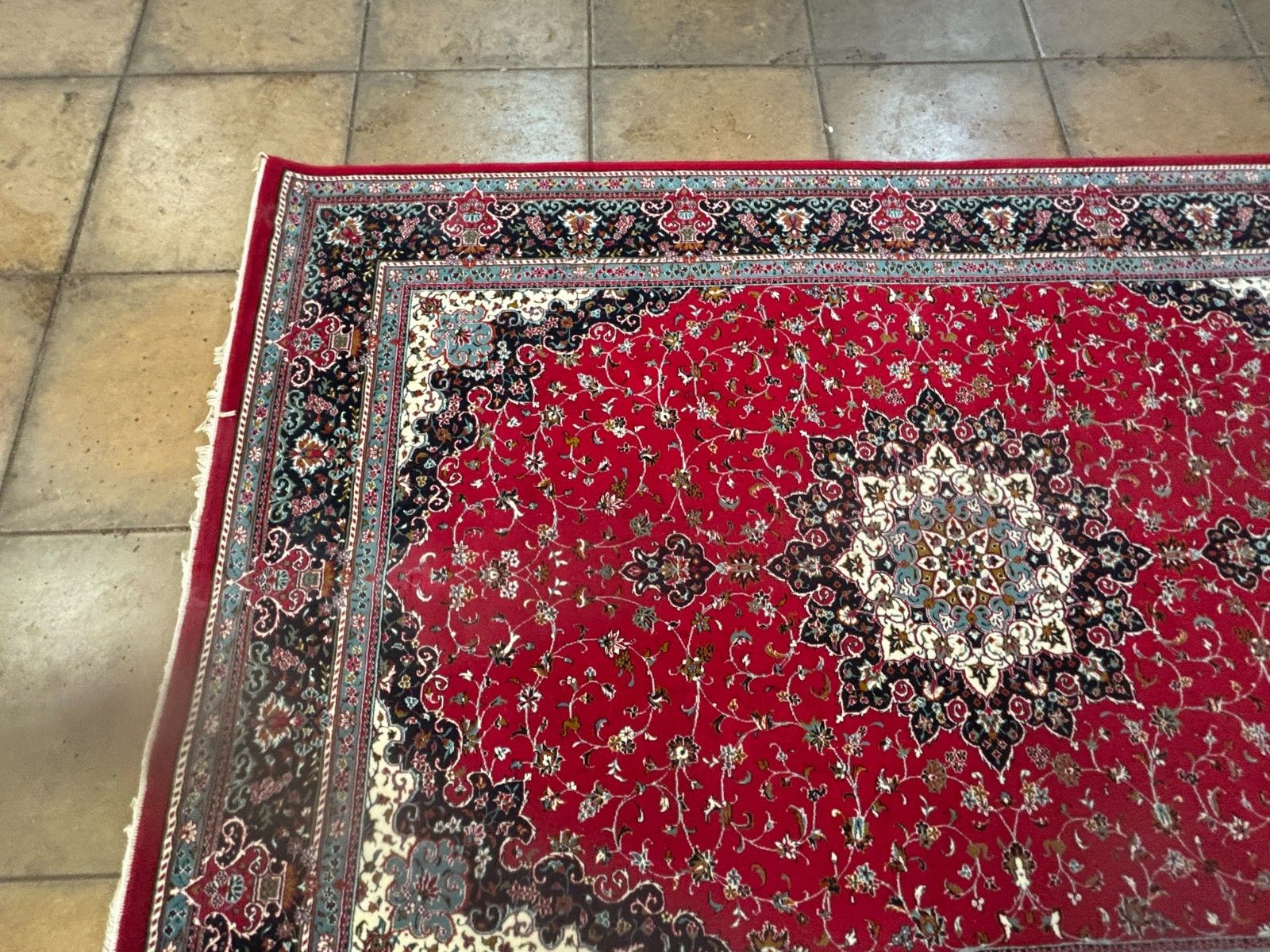 1990's Handmade Hand Knotted Shahin Large Rug photo vintage