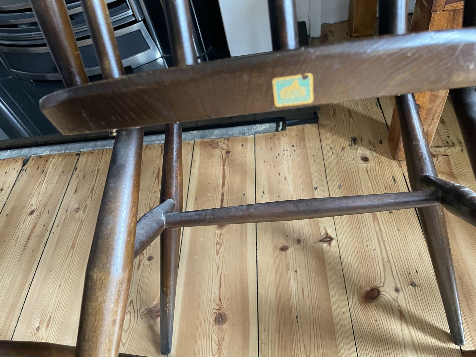 Four 4 1960 Ercol Dining Chairs Windsor Quaker photo Furniture