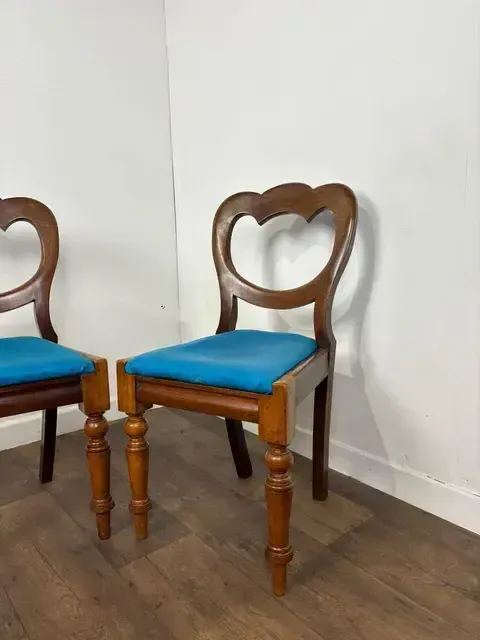 Victorian Pair Of Mahogany Balloon Back Chairs photo furniture