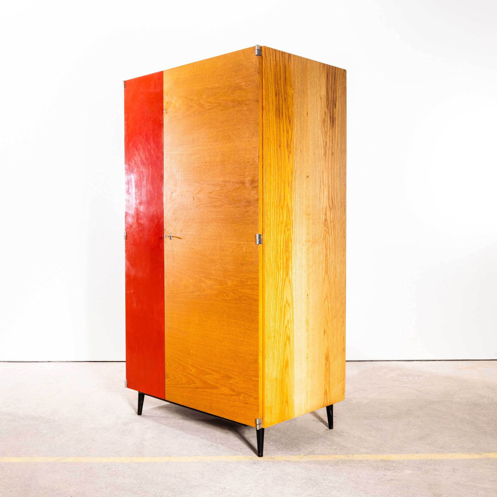 1960's Good Sized Mid Century Red Open Wardrobe photo furniture