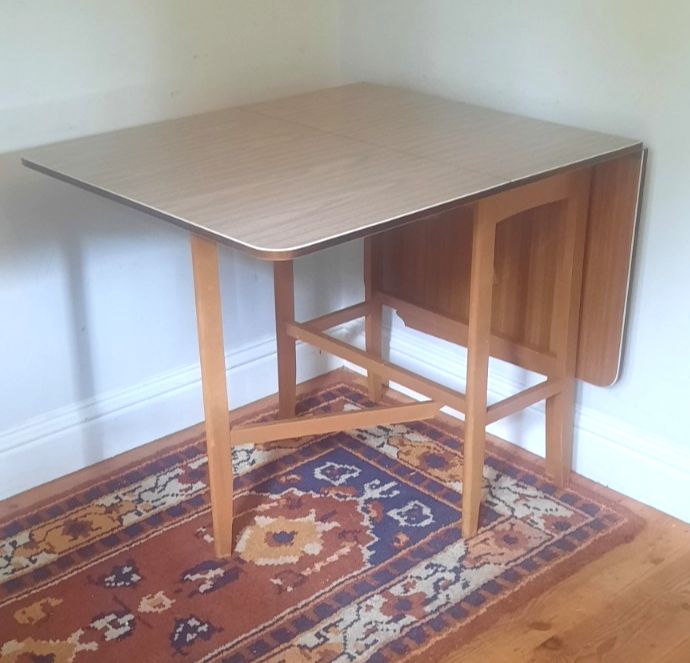Vintage Formica  Drop Leaf  Table Mid Century Style photo for sale