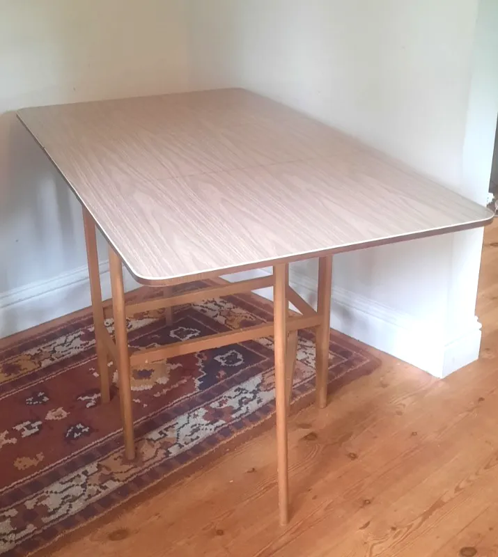 Vintage Formica  Drop Leaf  Table Mid Century Style photo vinterior