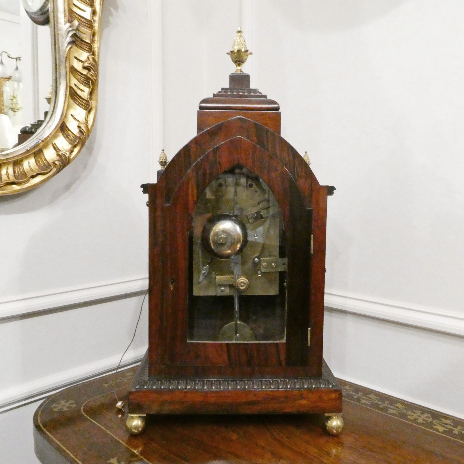photo buy William IV Rosewood Gothic Revival Bracket Clock By Barber & North Of York
