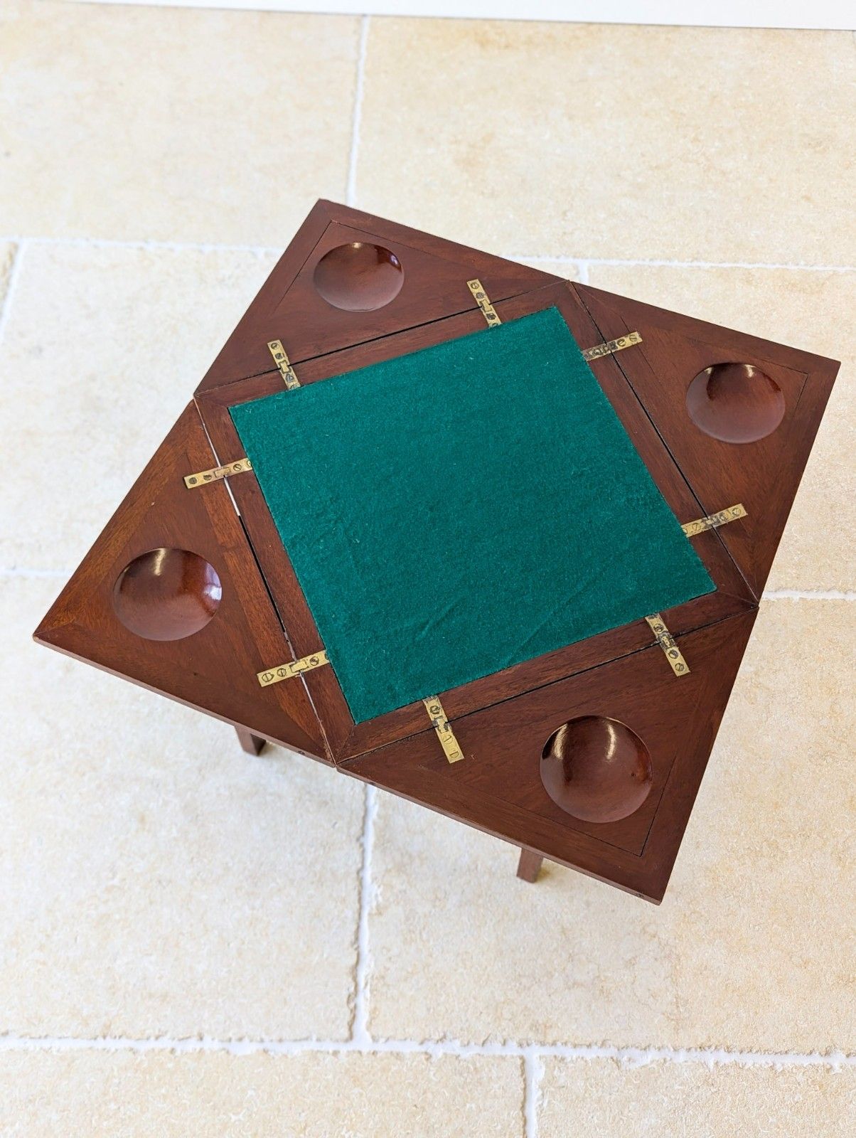 Furniture Antique Edwardian Mahogany Diminutive Envelope Card Table C.1910 photo