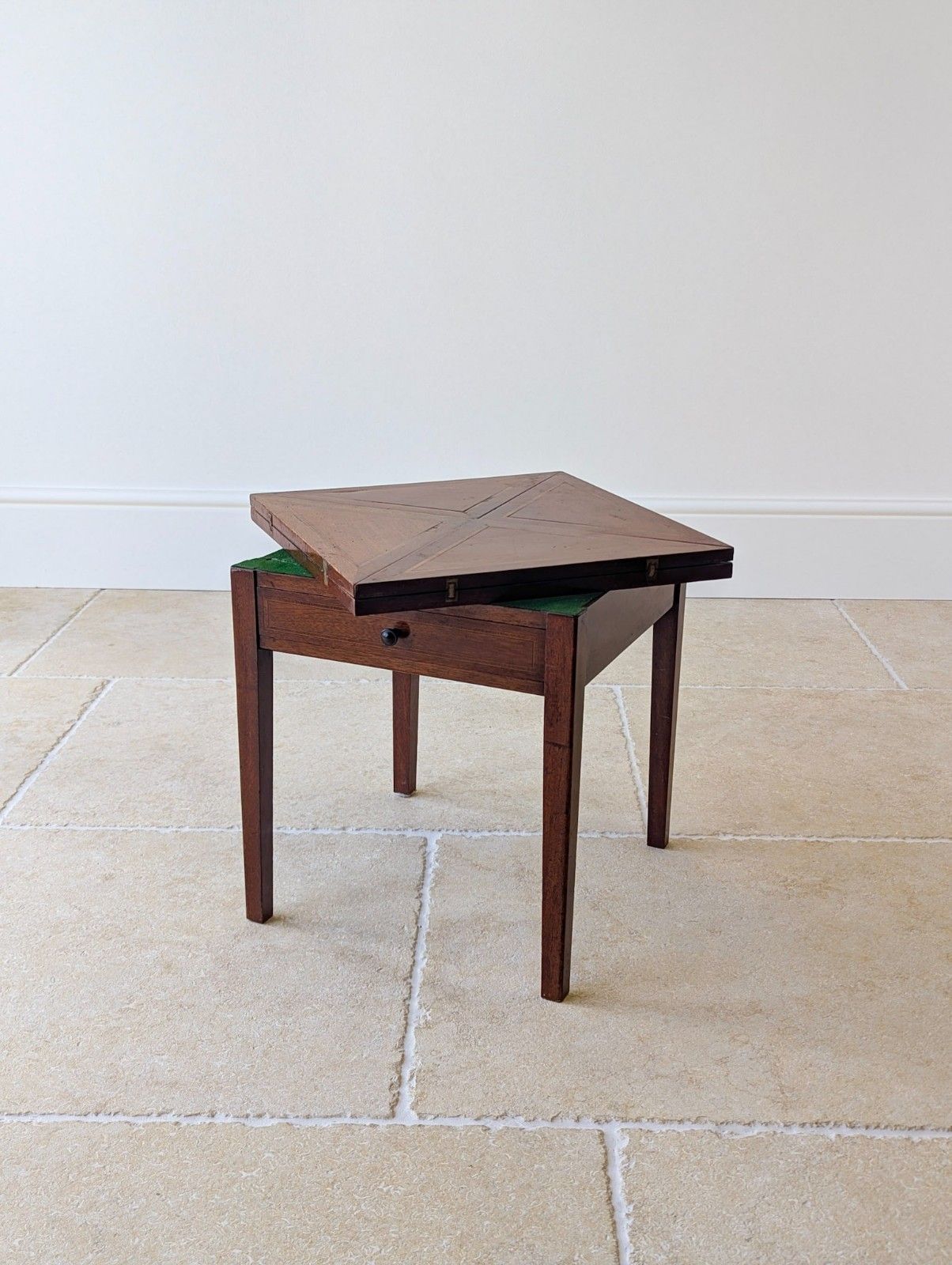 photo buy Antique Edwardian Mahogany Diminutive Envelope Card Table C.1910