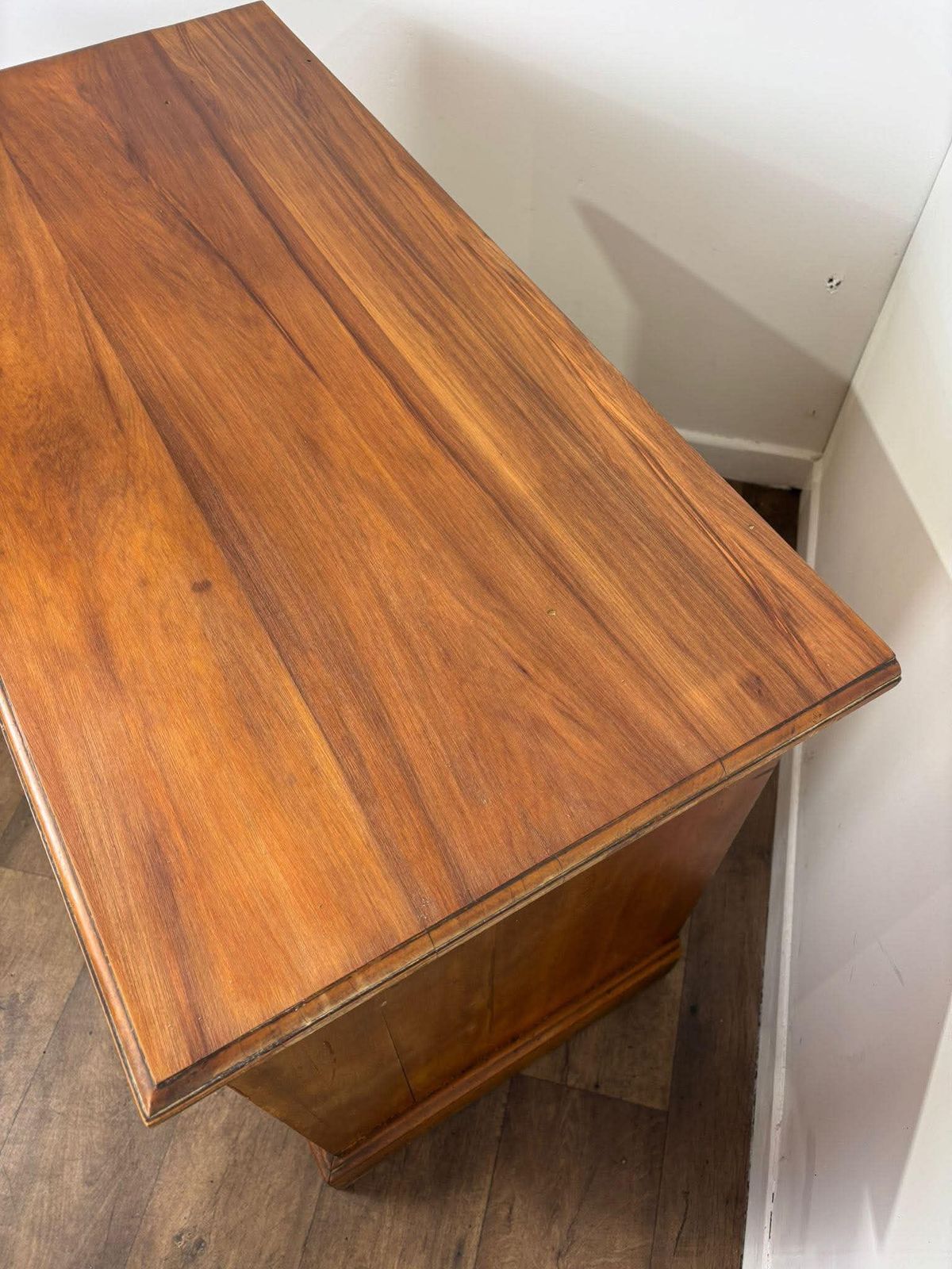 429.0 Art Nouveau Style Satin Walnut Chest photo