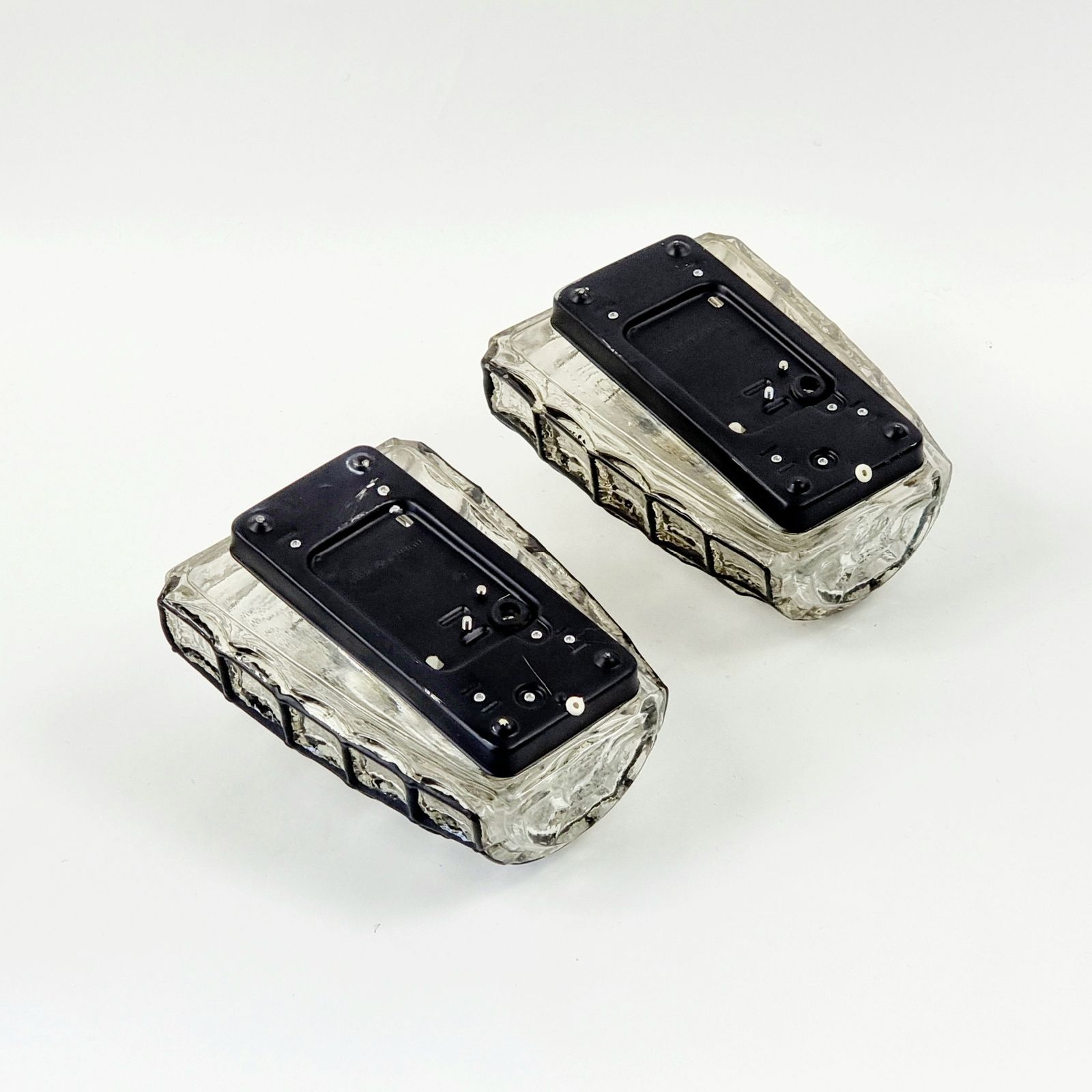 Pair Of Mid Century Modern Glass Wall Lights From Limburg, Germany, 1960s/1970s photo buy