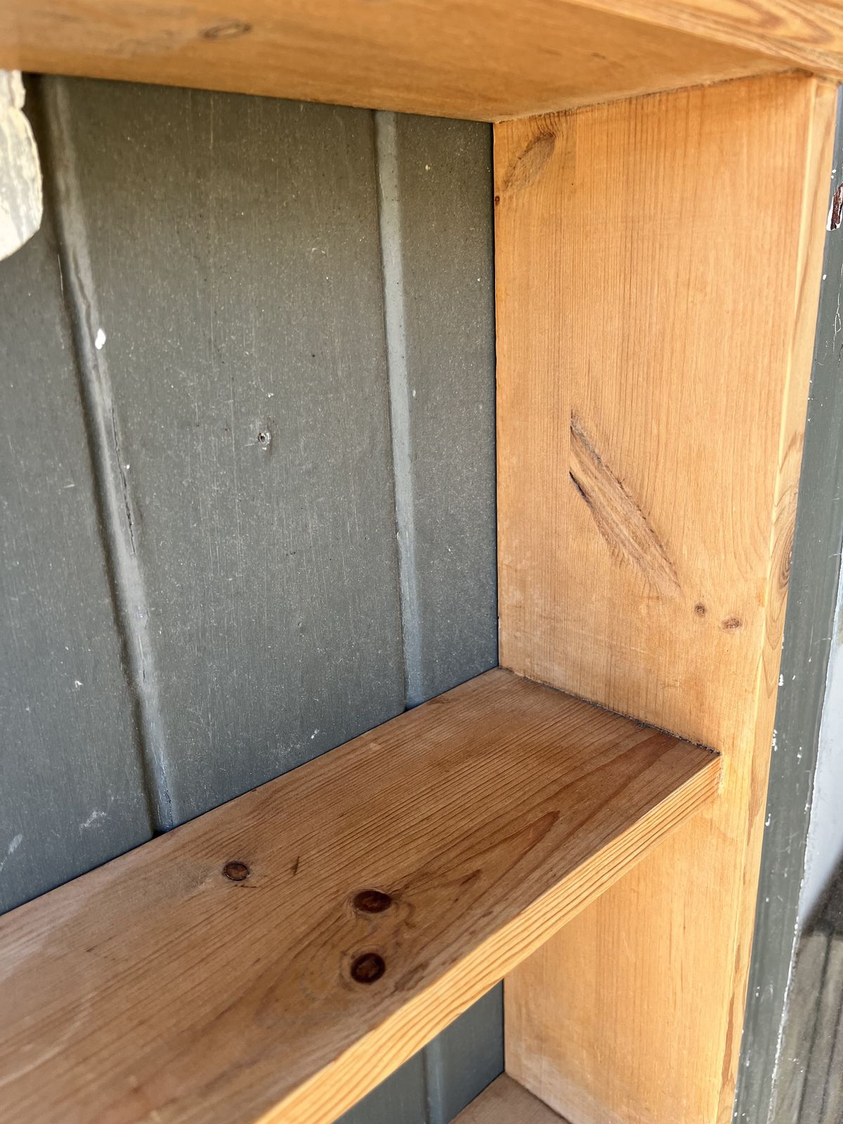 photo for sale Simple Small 1960’s Pine Hanging Wall Shelves