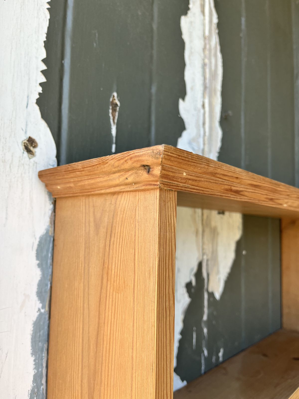 Furniture Simple Small 1960’s Pine Hanging Wall Shelves photo