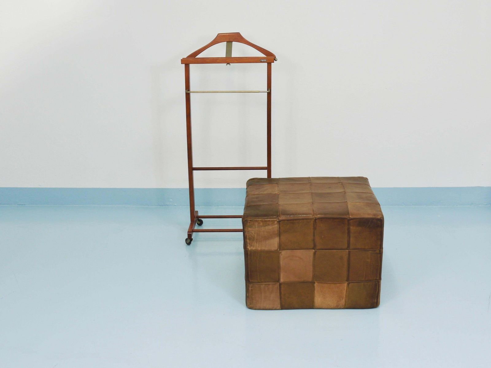 De Sede Patchwork Leather Cube Stool, Pouf, Ottoman, Switzerland, 1970s photo furniture