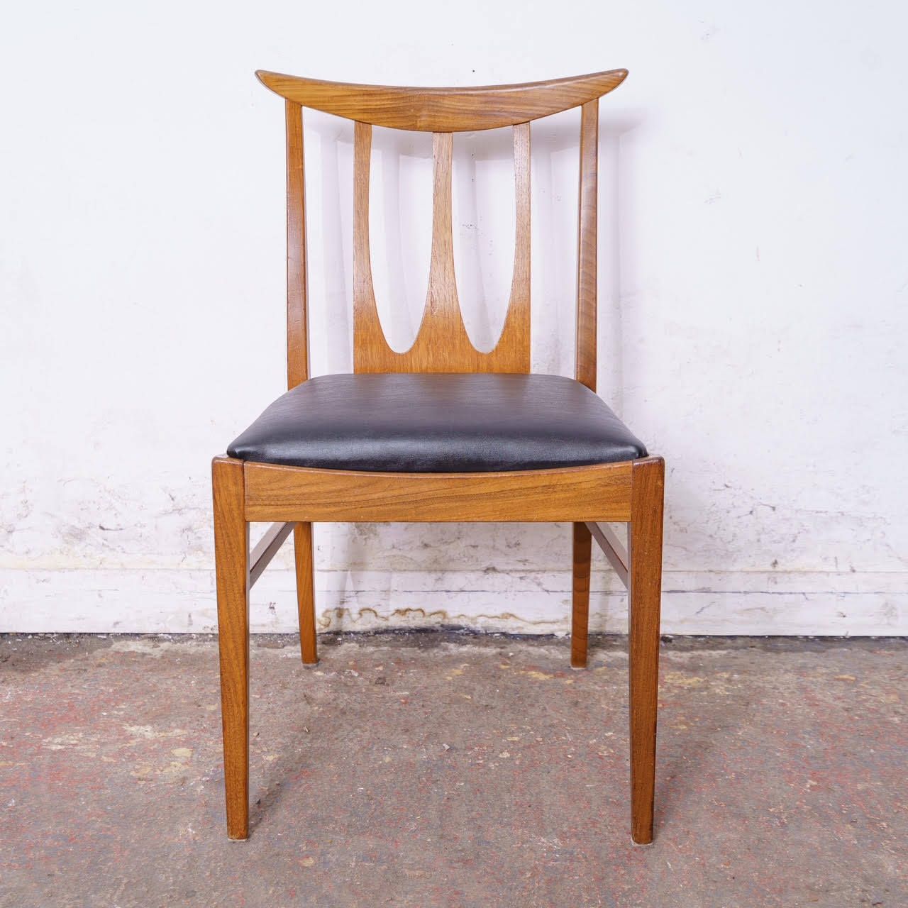 4 G Plan Mid Century Teak Brasilia Dining Chairs, Newly Upholstered photo vintage