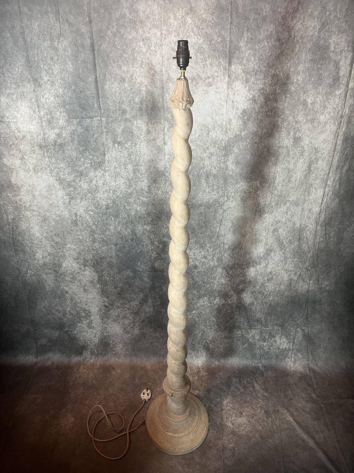 20th Century French Wooden Standing Floor Lamp photo furniture