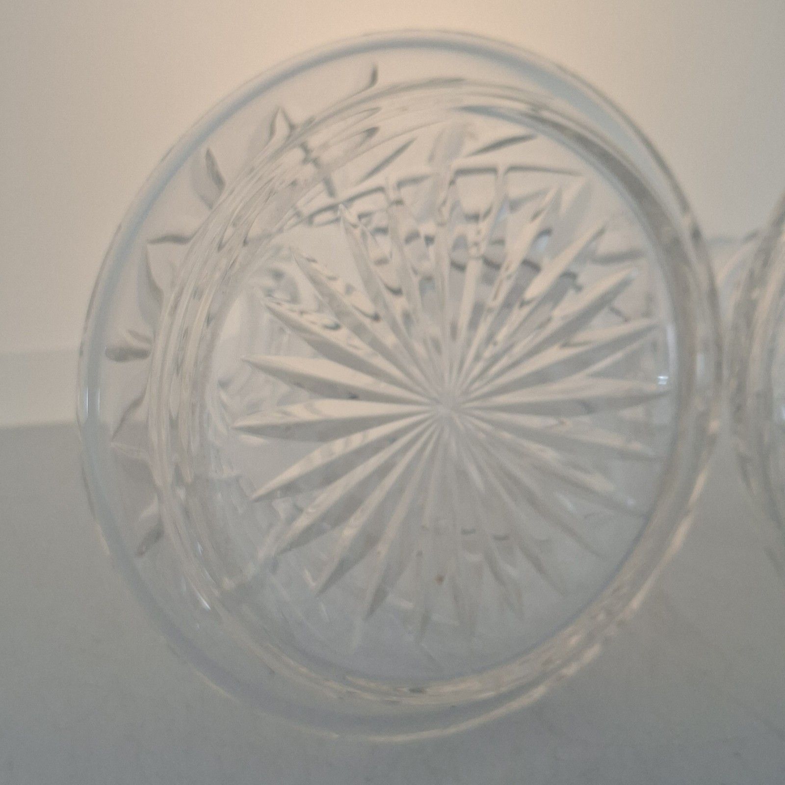 60.0 Pair Of Stuart Crystal Decanters Conical Cut Glass Vintage photo