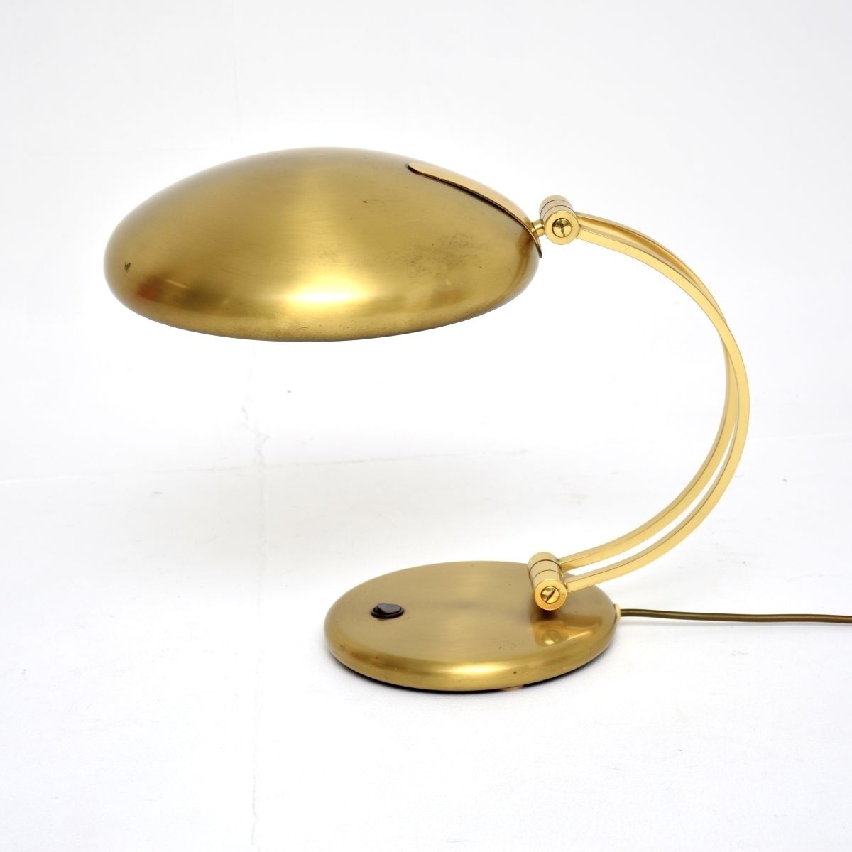 Vintage Bauhaus Brass Desk Lamp By Egon Hillebrand