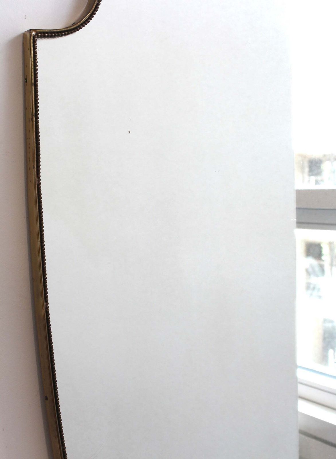 Vintage Italian Wall Mirror With Beading (Circa 1960s)   Large photo for sale