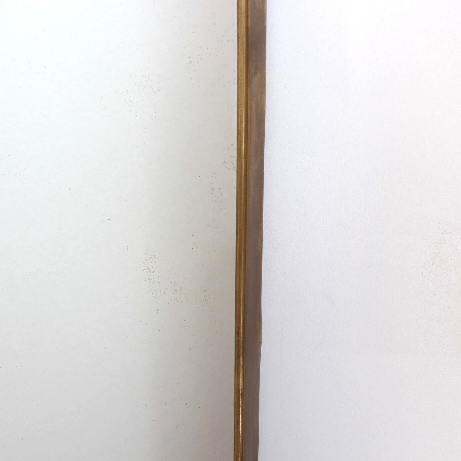 Vintage Italian Wall Mirror With Brass Frame (Circa 1960s)   Large photo vintage