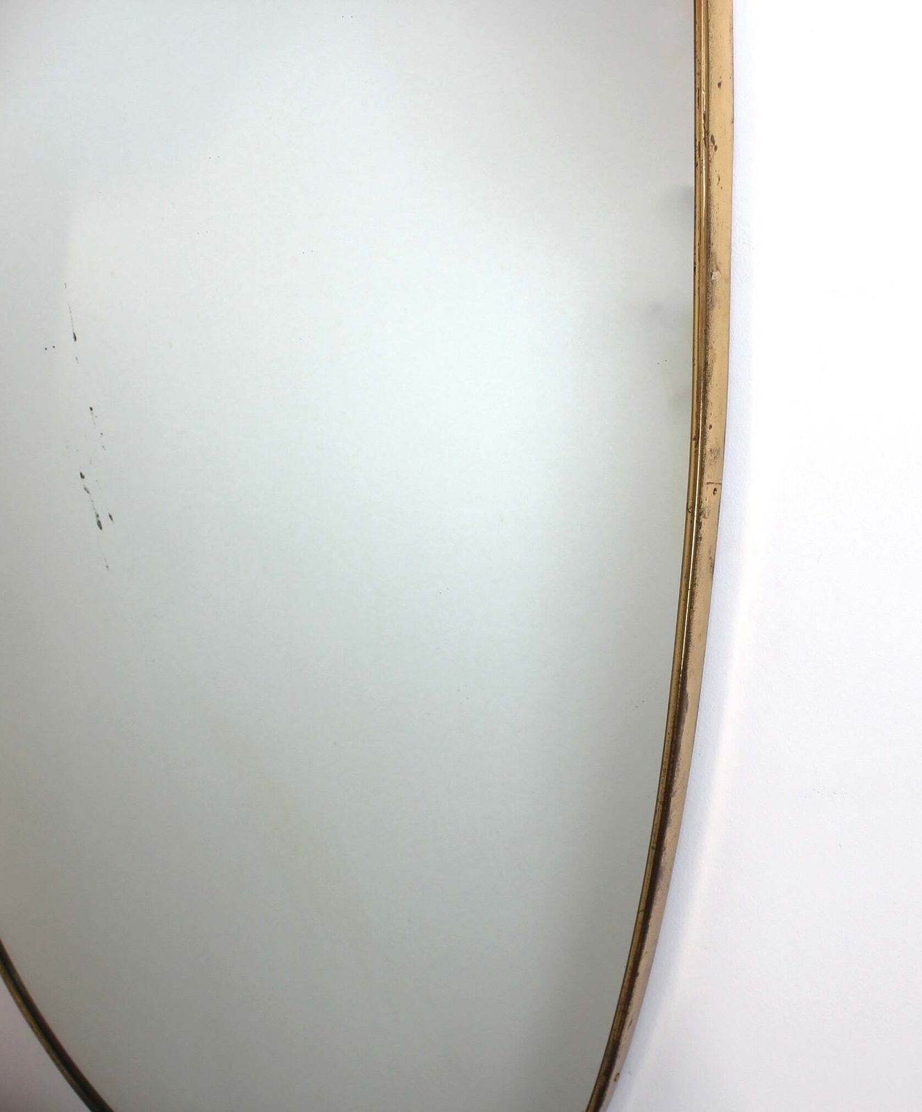 photo furniture Vintage Italian Wall Mirror With Brass Frame (Circa 1960s)