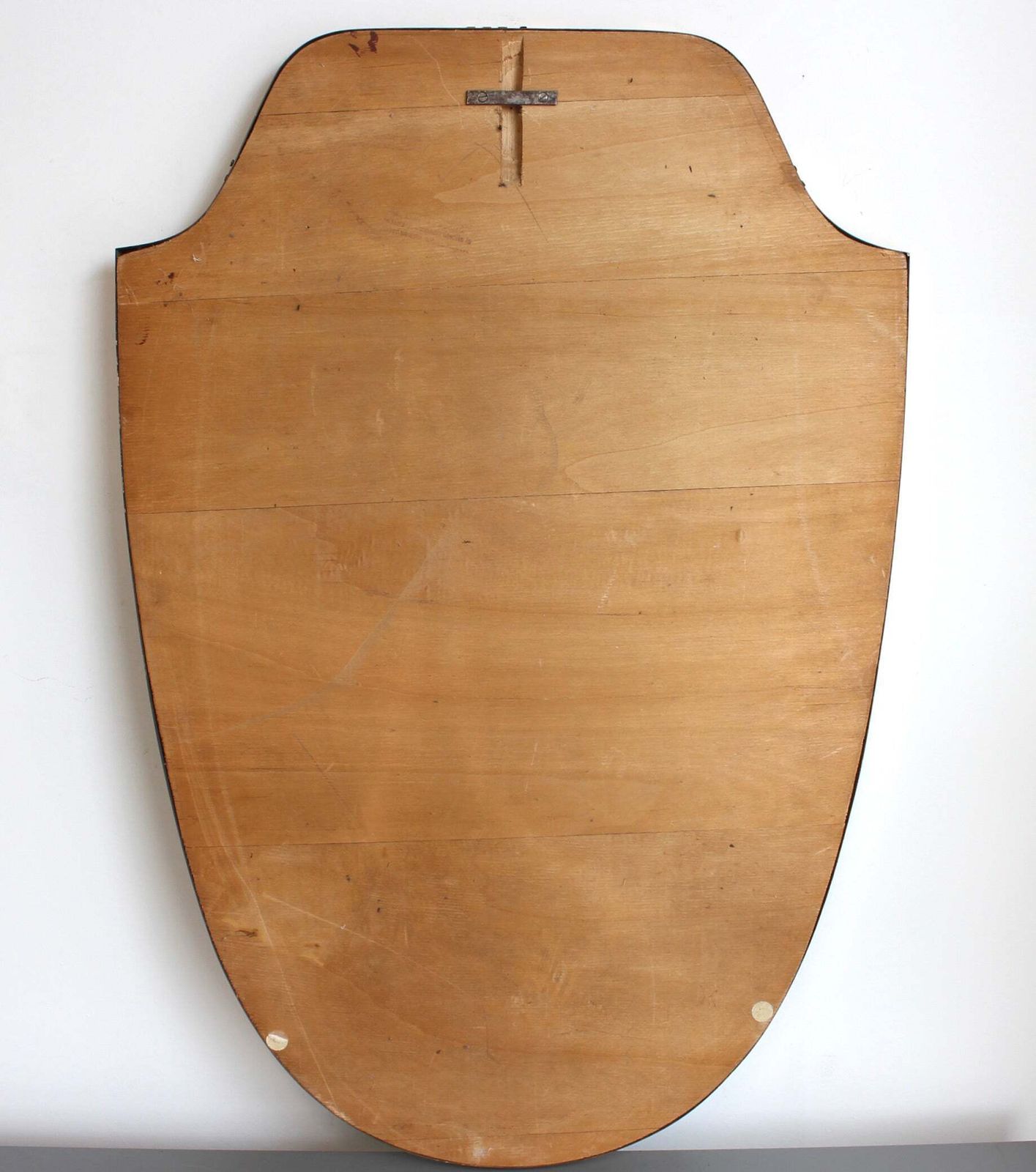 1560.0 Vintage Italian Wall Mirror With Brass Frame (Circa 1960s) photo