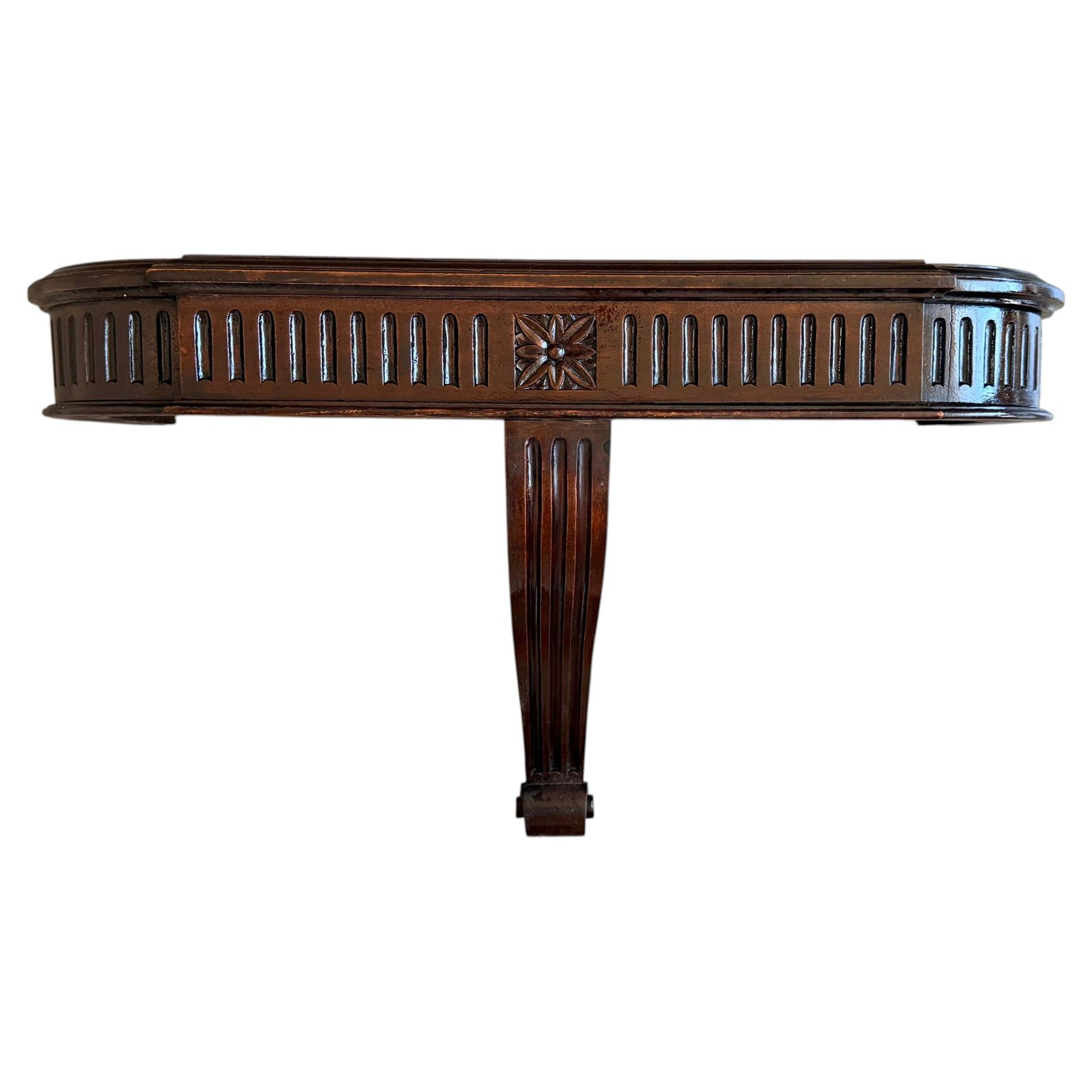 Wall Mounted Console Table In Solid Walnut