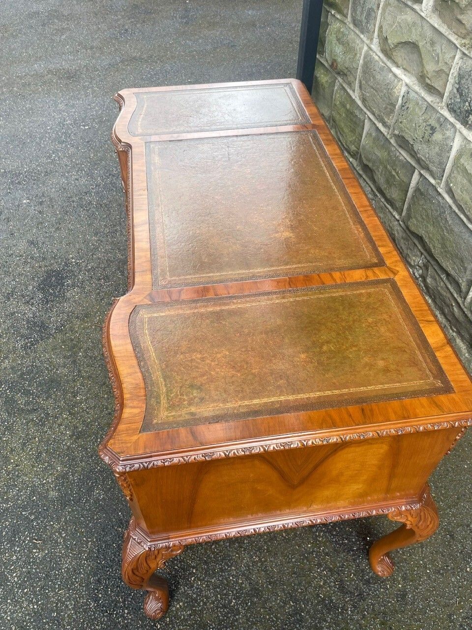 Antique Burr Walnut Writing Desk photo for sale