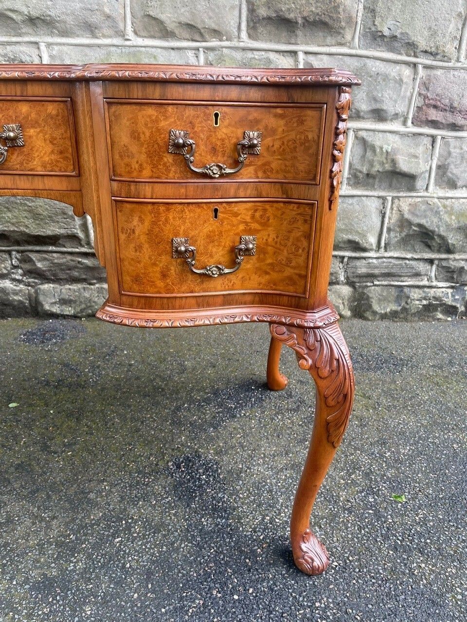 Antique Burr Walnut Writing Desk photo vinterior