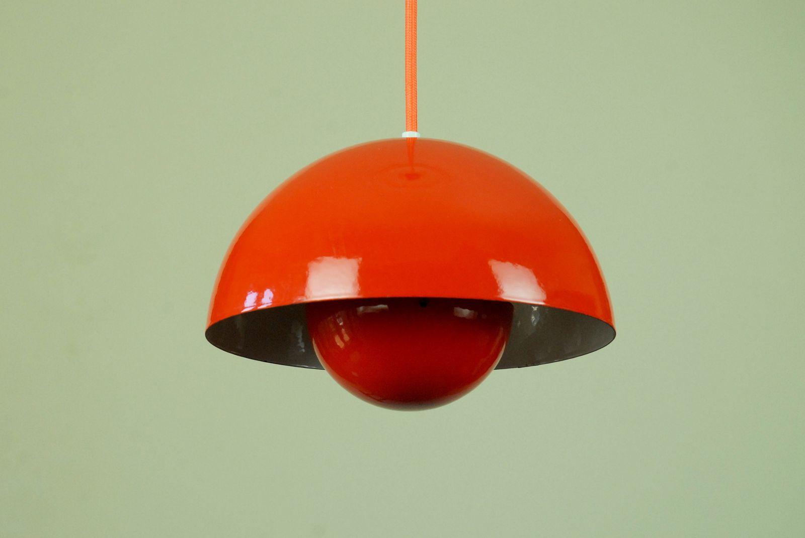 photo furniture Set Of 2 Flowerpot Vp1 Pendant Lamps By Verner Panton For Louis Poulsen, Denmark, 1968