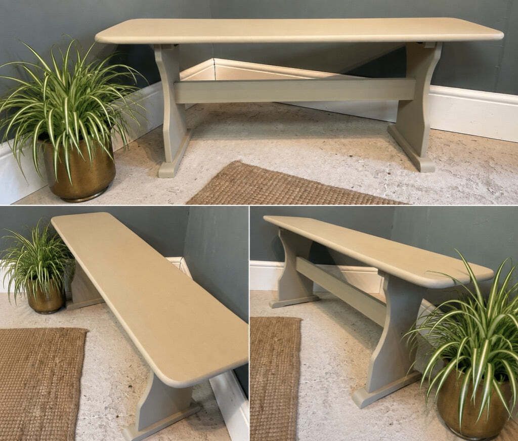Rustic Pine Painted Bench photo furniture