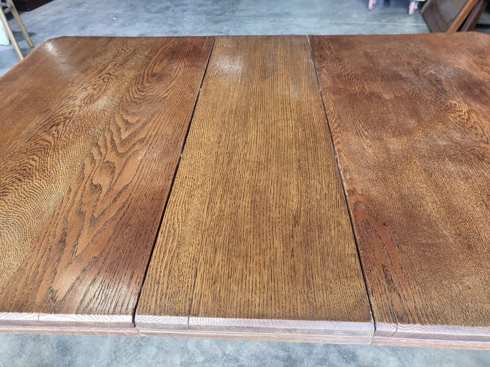Antique Edwardian Oak Extending Dining Table Seat 8 photo Furniture