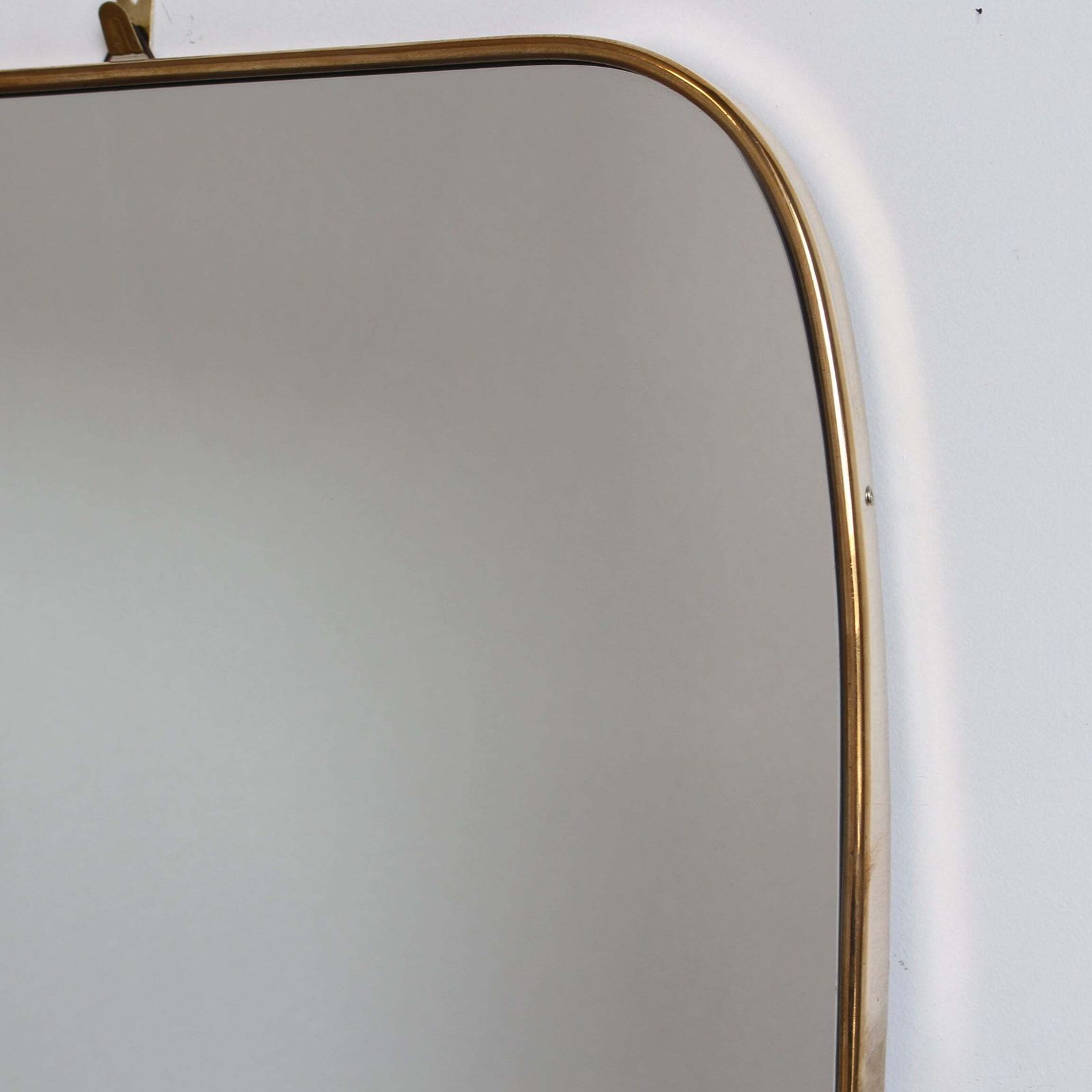 Mid Century Italian Wall Mirror With Brass Frame (Circa 1960s) photo 1440.0