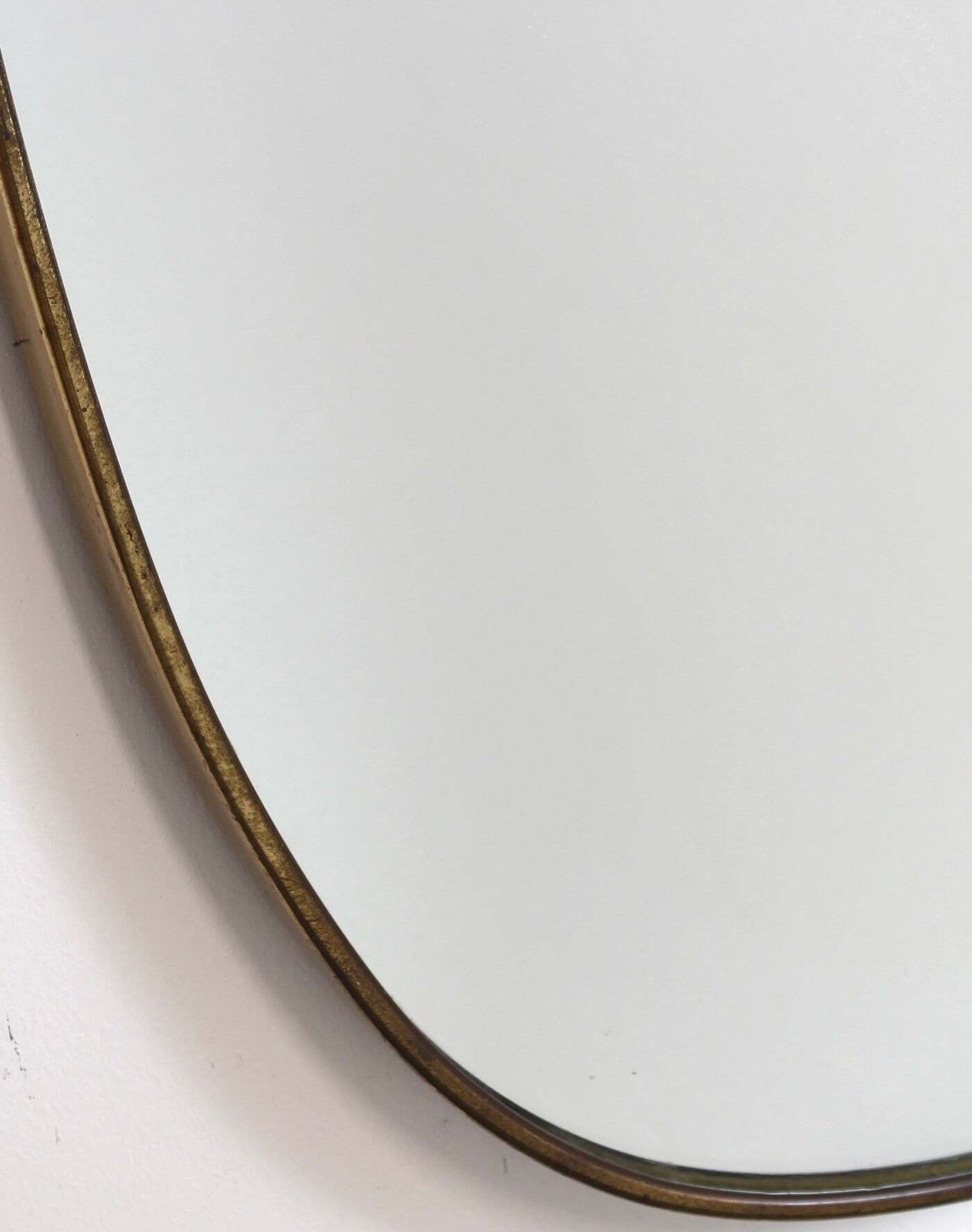 Vintage Italian Wall Mirror With Brass Frame (Circa 1960s) photo vinterior