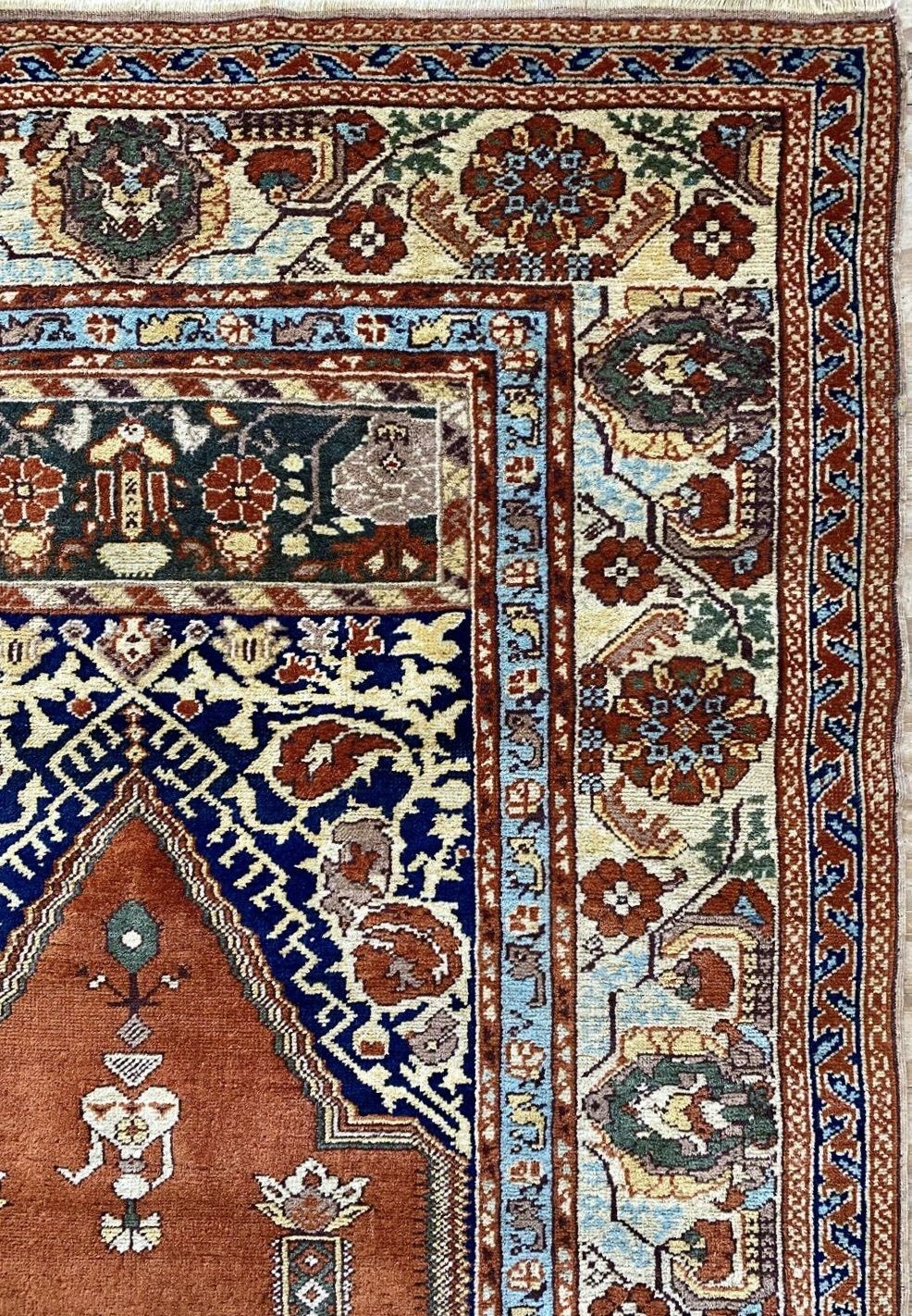 Vintage Romanian Ushak Design Rug 186x119 photo for sale