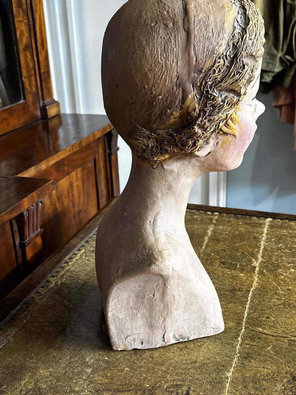 Art Deco Mannequin/ Milliners Head, Heavy Pottery Model, Superb Quality photo vintage